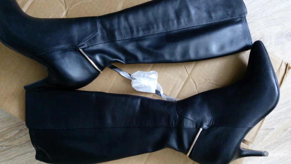 Кожаные демисезонные сапоги calvin klein rikita,размер 6 ,новые