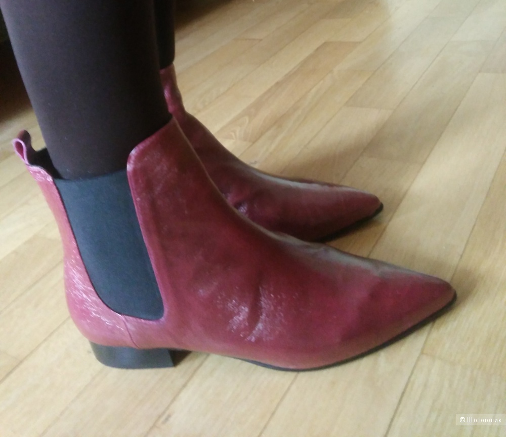 Новые кожаные ботинки женские размер 39 Италия