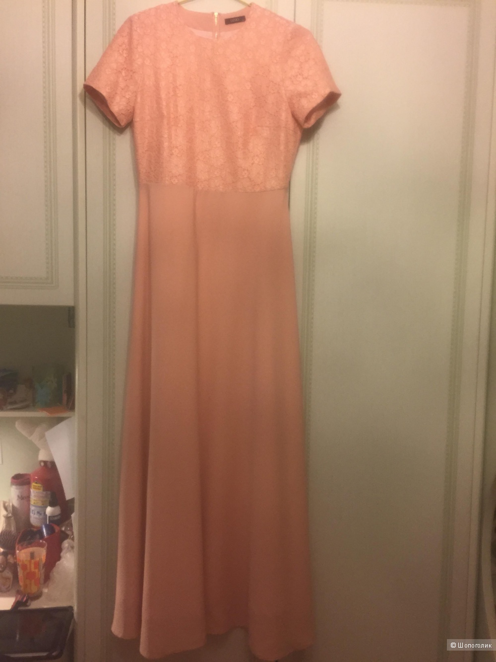 Розовое платье в пол р-р 44-46