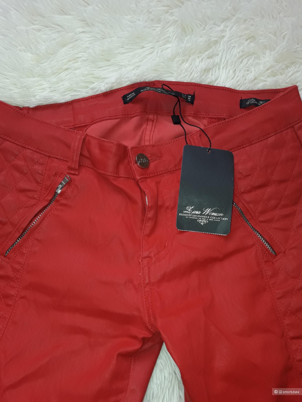 Классные байкерские брюки  Zara размер 44