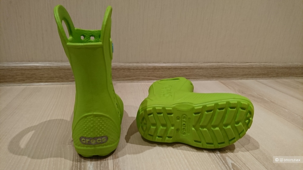 Салатовые сапожки Crocs, C 8