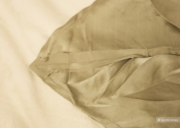 Шелковая юбка с цепочкой на поясе М, серебристо-серая, Италия, WISCH