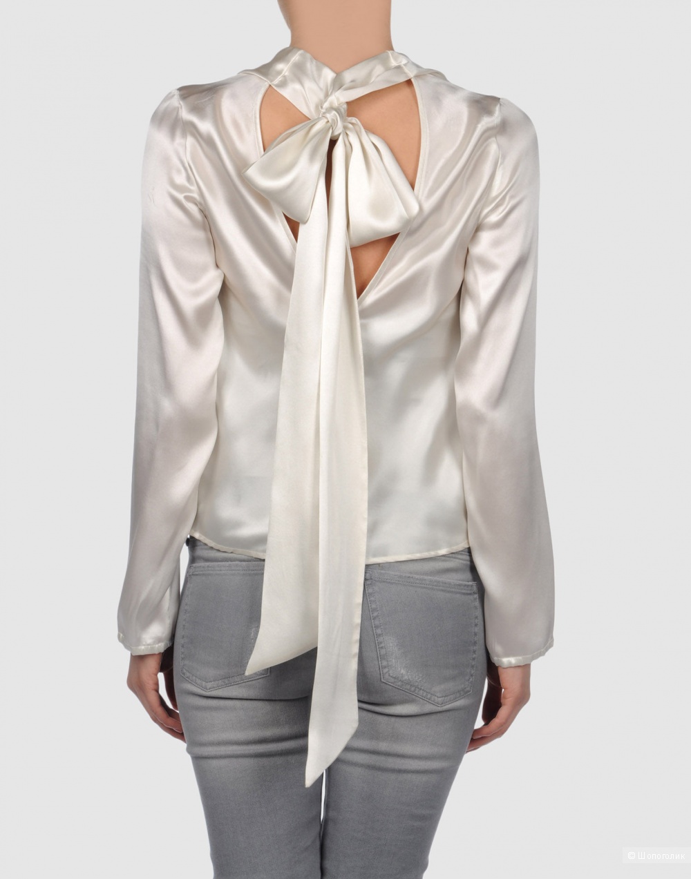 Шёлковая блузка, белая, 42IT BRIAN DALES, Италия
