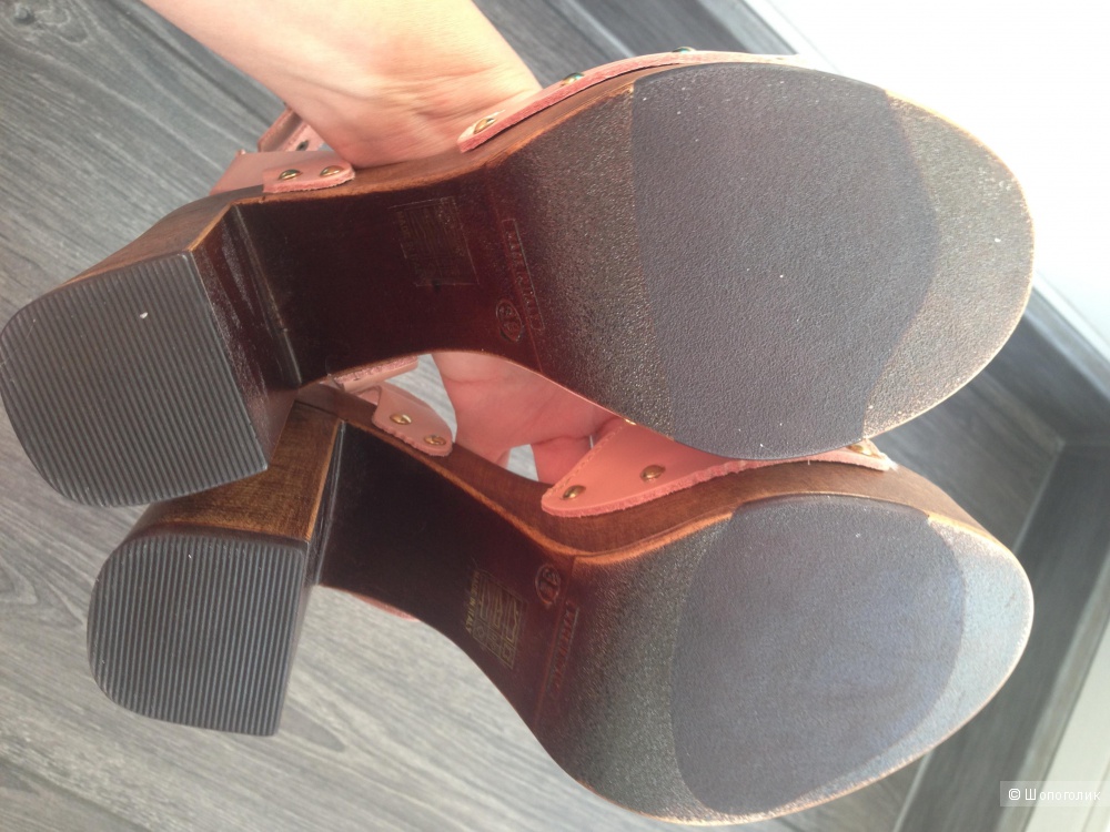 Кожаные босоножки на каблуке ASOS TIMER (5uk / 38eur)