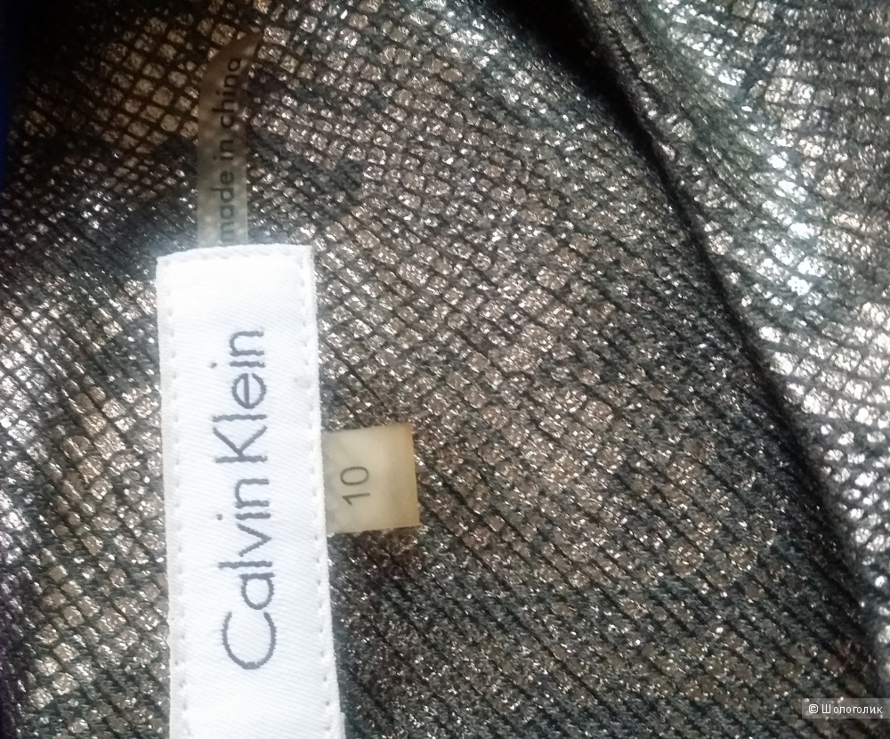 Теплый сарафан Calvin Klein благородного цвета червонного серебра  48 размера