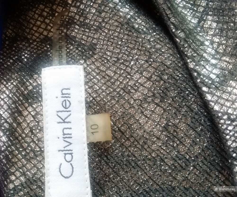 Теплый сарафан Calvin Klein благородного цвета червонного серебра 48 размера