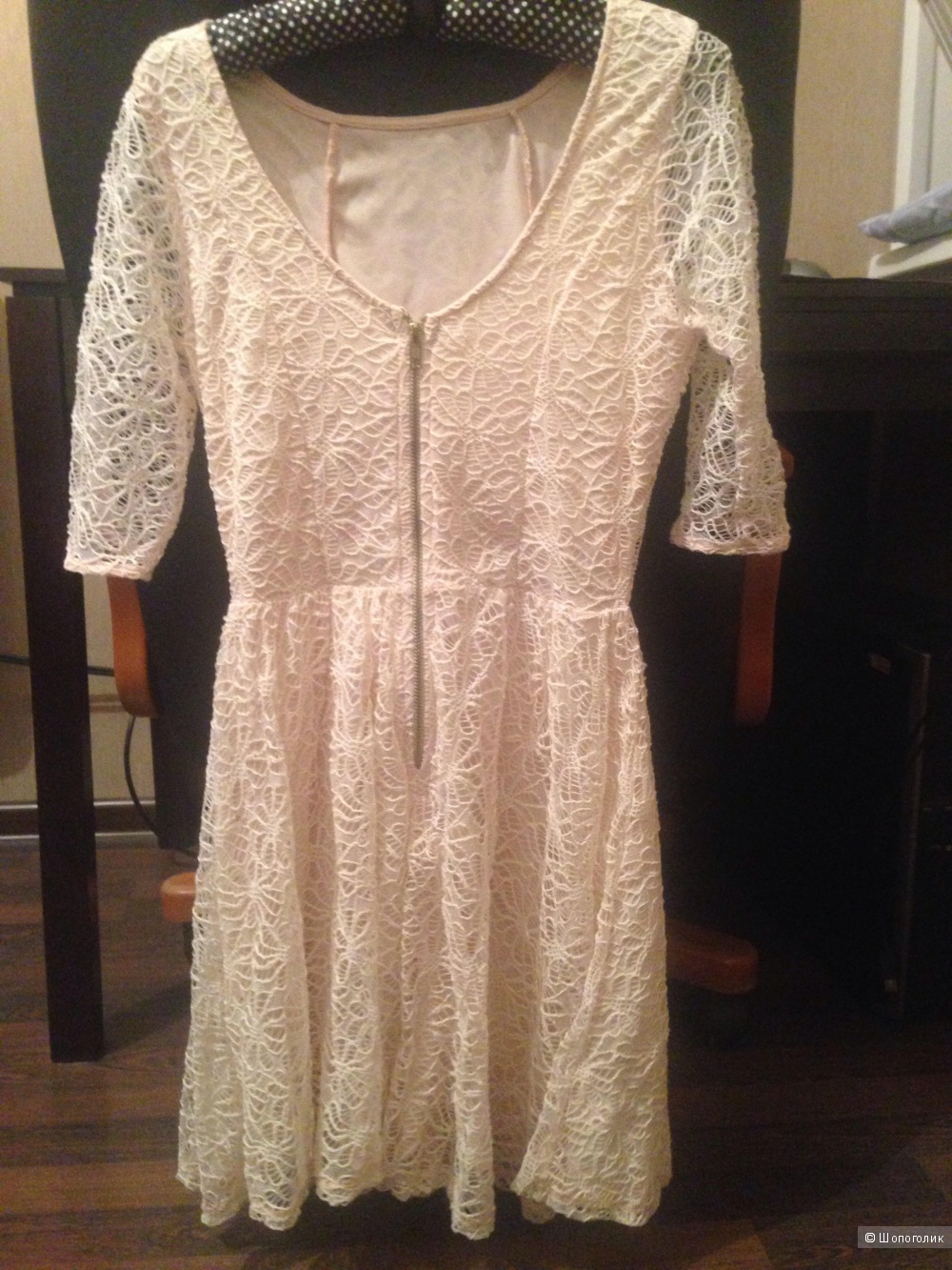 Короткое приталенное платье из кружева ASOS, размер 42/44