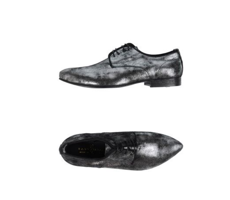 Кожаные туфли на шнуровке LADY KIARA 38 (Европейский Размер) Серебристый, 24,5 см