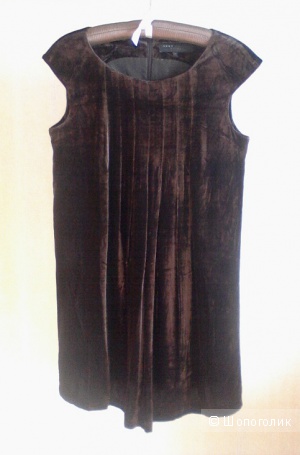 Сет: бархатное платье Next + топ из бархатного кружева Benetton, размер S