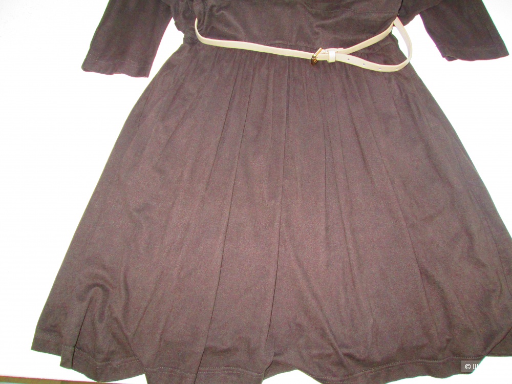 Платье "Кira Plastinina",шоколадное,интересная модель,размер L(44~46).Полиэстер.