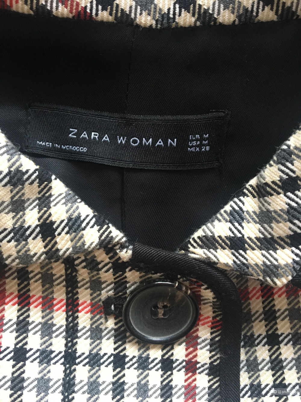 Легкое пальто в мелкую клетку Zara, размер M