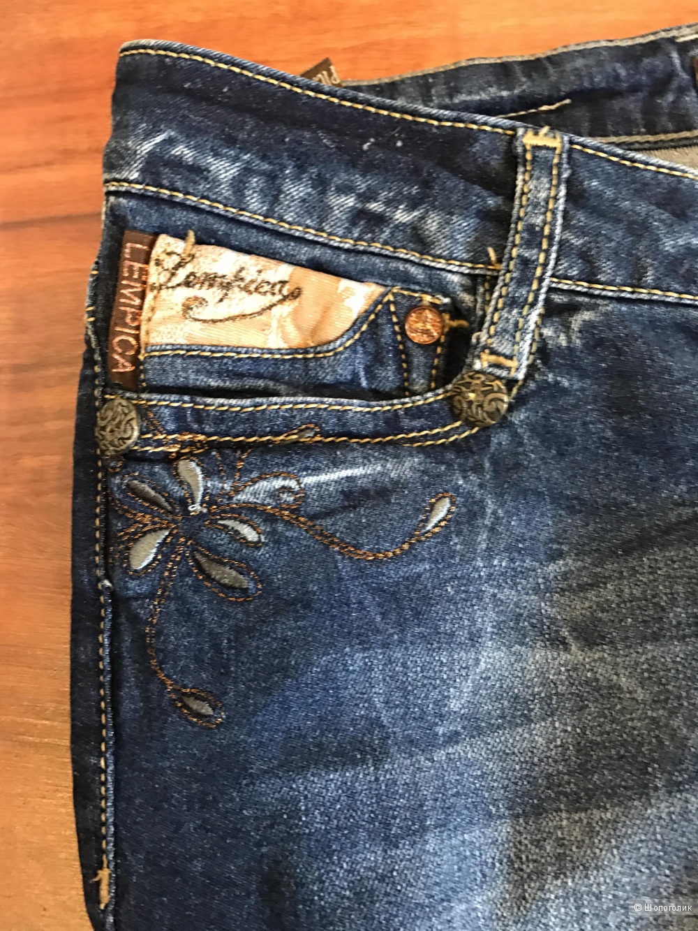 Новые джинсы Lempica цвет темно-синий, красивая фурнитура размер 28 Турция
