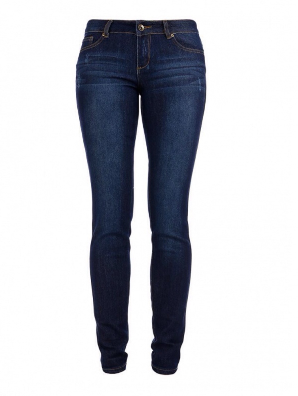 Женские джинсы темно-синего цвета, Slim Fit, низкая талия, на 28 (44 рус), Incity