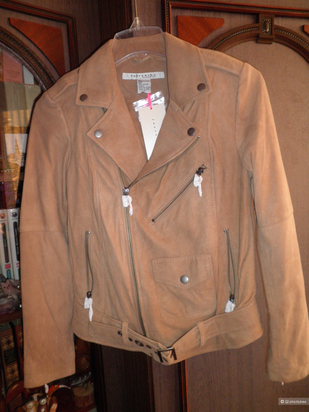 Куртка кожаная женская (новая), размер XS