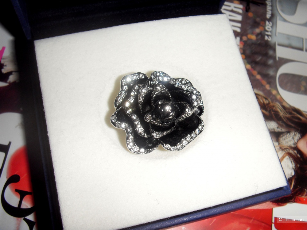 Оригинал. Кольцо ""Роза" Swarovski 17р.
