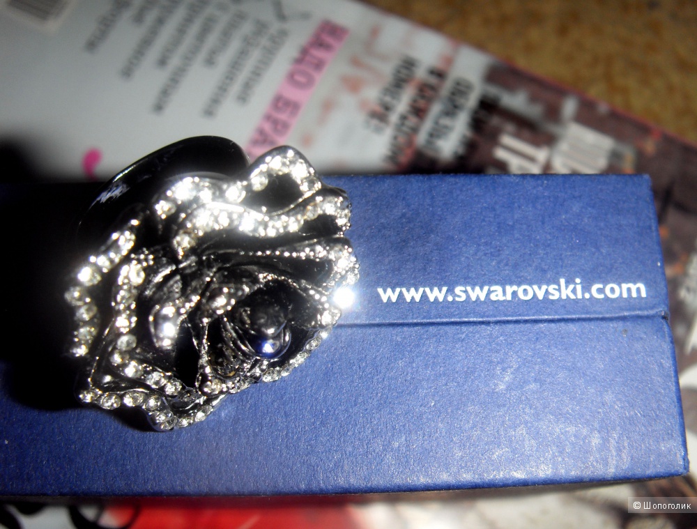 Оригинал. Кольцо ""Роза" Swarovski 17р.