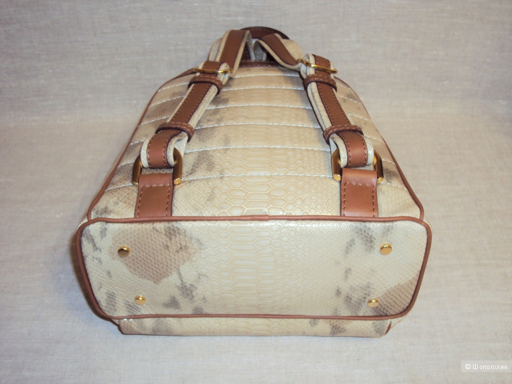 Новый бежевый рюкзак Gaude из натуральной кожи с ортопедической спинкой, Италия
