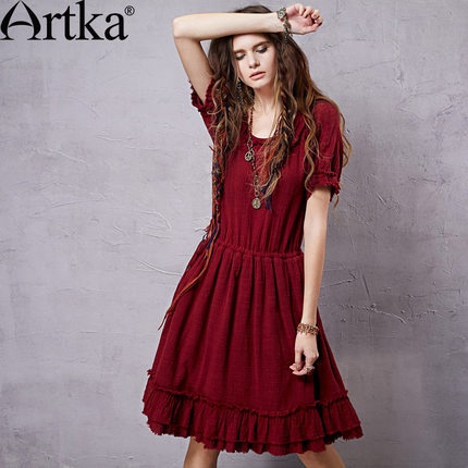 Artka дизайнерское платье в бохо стиле, китайский размер M.