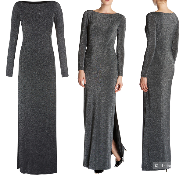 Вечернее платье серого цвета Ted Baker / S-M