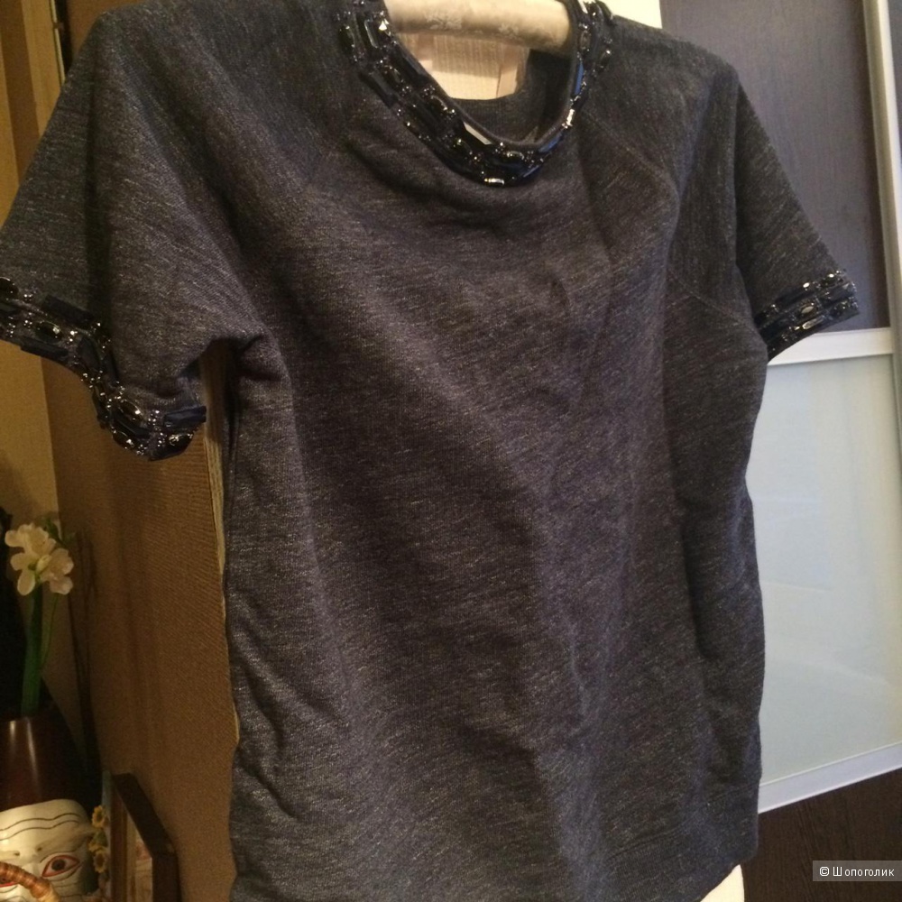 Темно-синий свитшот с камнями J.Crew / XS-S