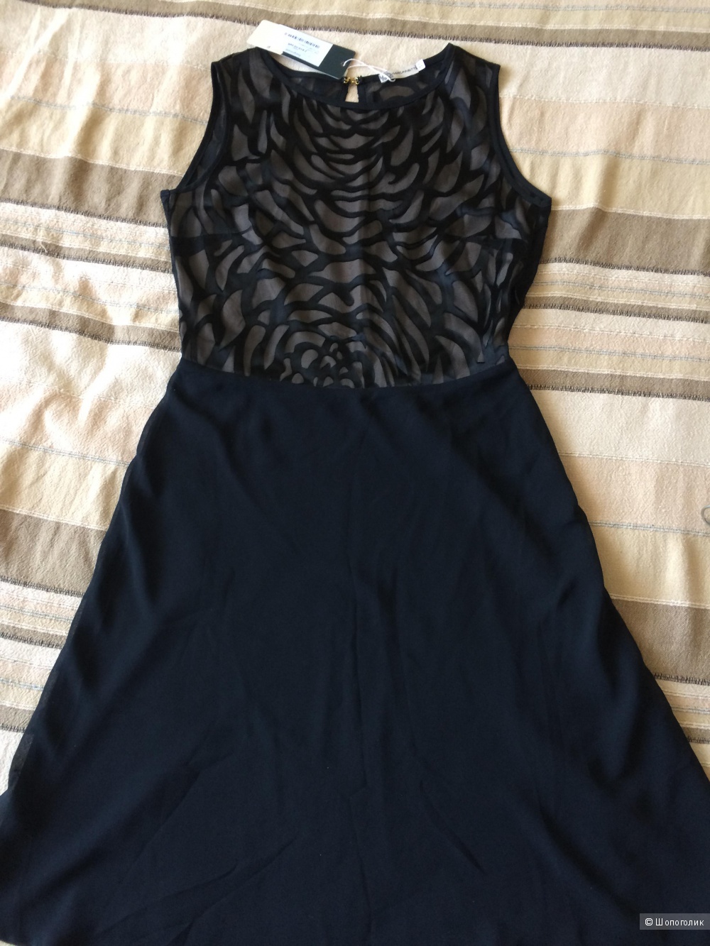 Коктельное чёрное платье, размер 44