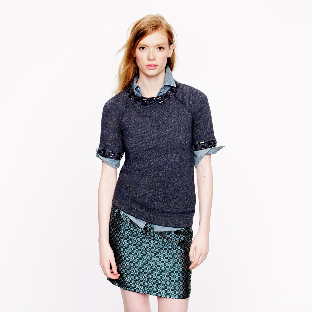 Темно-синий свитшот с камнями J.Crew / XS-S