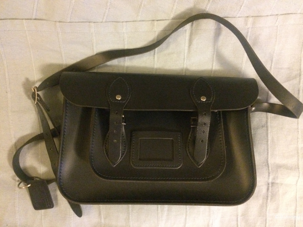 The leather satchel co темно синий 12.5