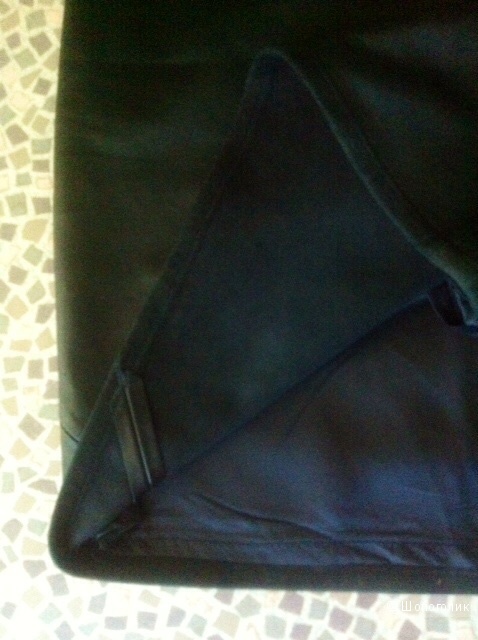 1997HELMUT LANG  leather skirt with a spiral seam( UK10, US8)