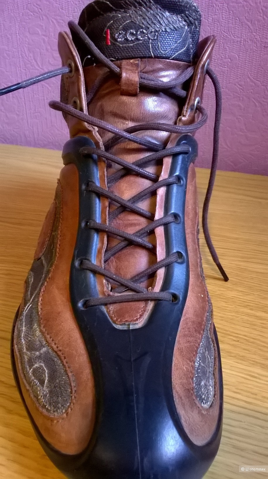 Необычные кожаные туфли ботинки ECCO 37 размер