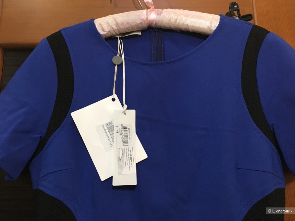 Ярко-синее платье-футляр STEFANEL, 48 (Российский размер) дизайнер:46 (IT).