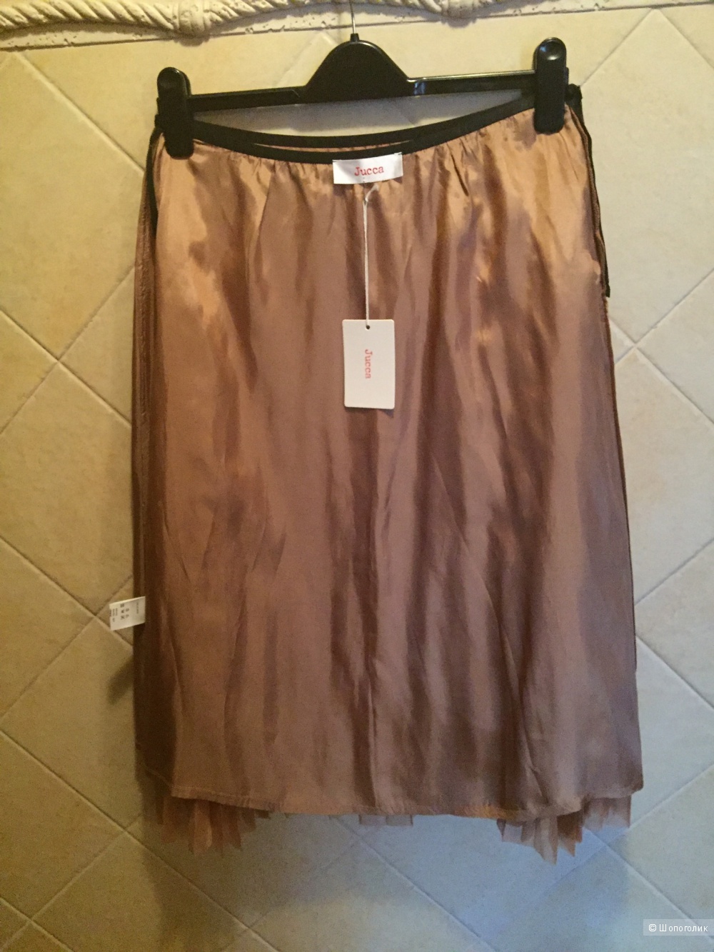 Шелковая юбка-гофре из органзы Jucca 44IT