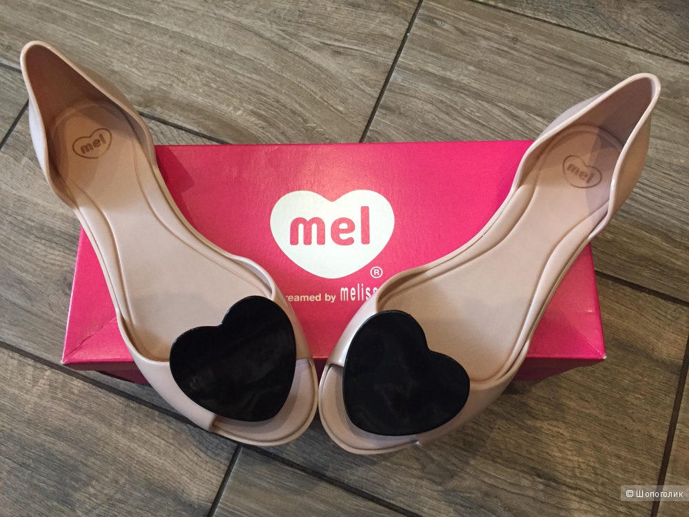 Melissa туфли на плоской подошве с открытым носком Mel By Melissa Fresh Heart размер UK 5