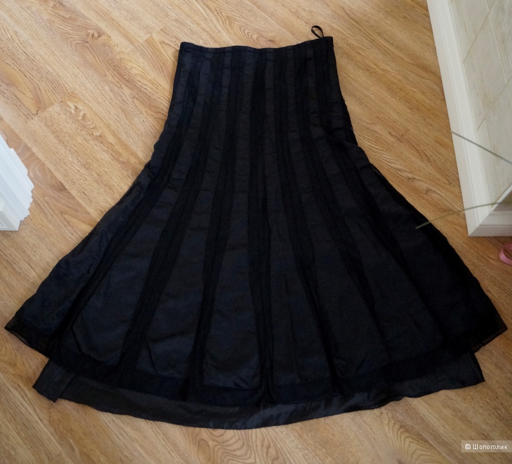 Атласная юбка-макси, размер 42