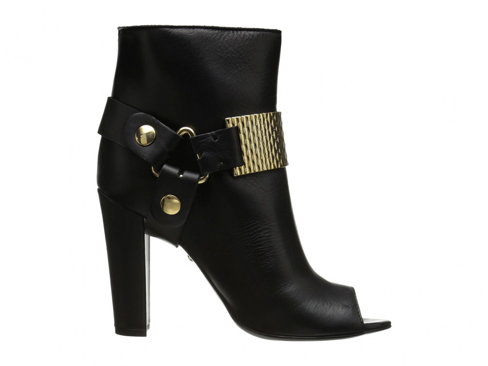 Just cavalli Peep Toe Bootie With Gold Hardware