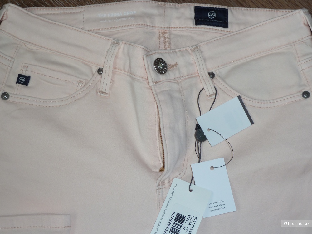 AG Jeans укороченные джинсовые брючки-скинни, размер 24