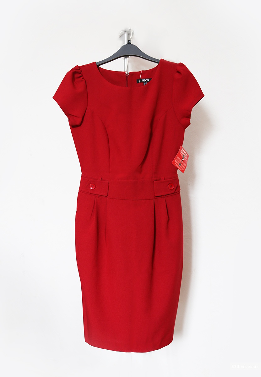 Новое красное платье-футляр, 42