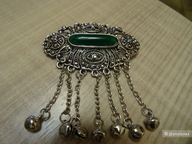 Бижутерия комплектом: брошь, ожерелье, серьги, браслет, б/у