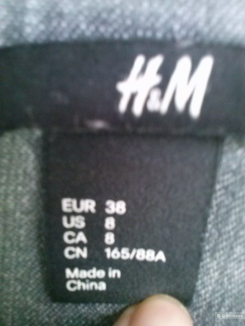 Джинсовая рубашка серая HM 38eur