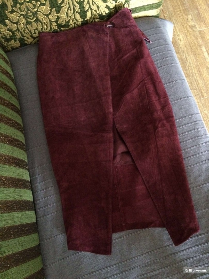 Замшевая юбка-карандаш с запахом и D-образной пряжкой ASOS
