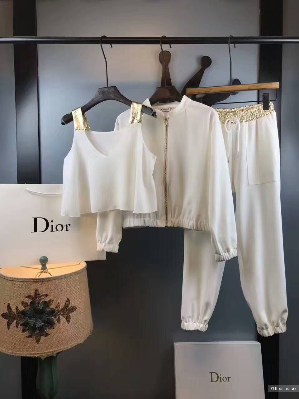 Новый Шикарный костюм тройка в стиле Dior