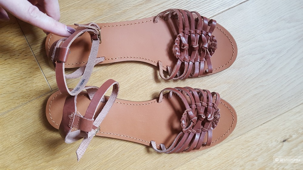 Кожаные плетеные сандалии ASOS, размер EU 42