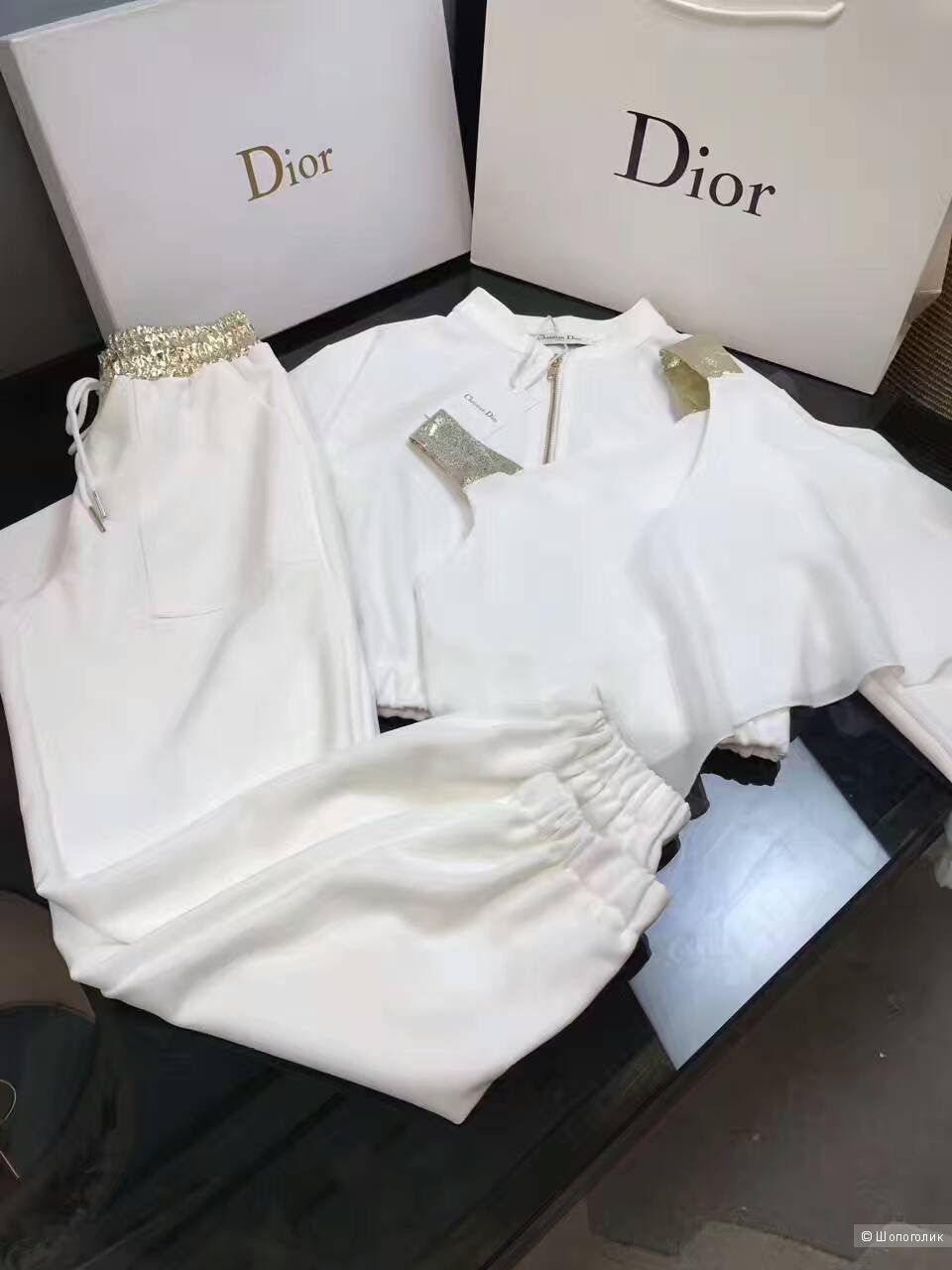 Новый Шикарный костюм тройка в стиле Dior