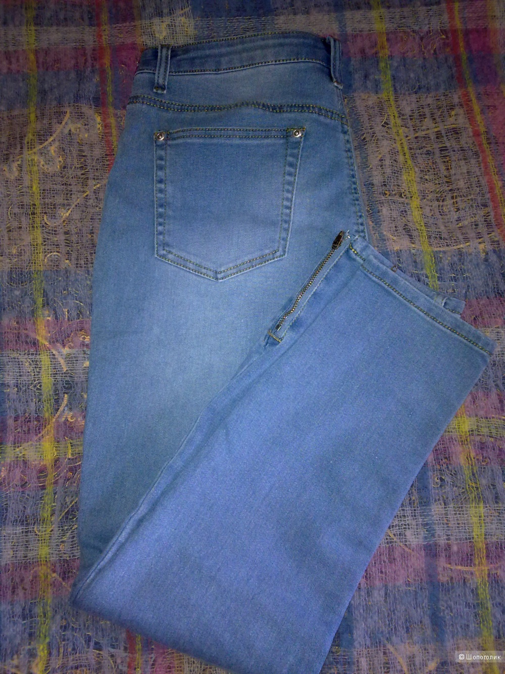 Укороченные джинсы скинни PrettyLittleThing, UK14, на 48 размер