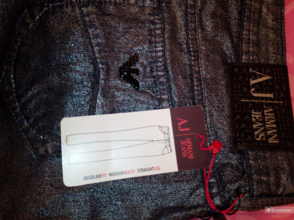 Джинсы  ARMANI Jeans 29 размер новые эксклюзив черный металлик