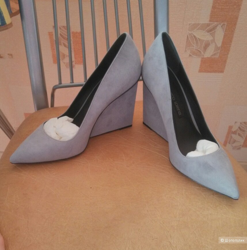 Серые замшевые туфли G.Lorenzi, новые, 39 размер