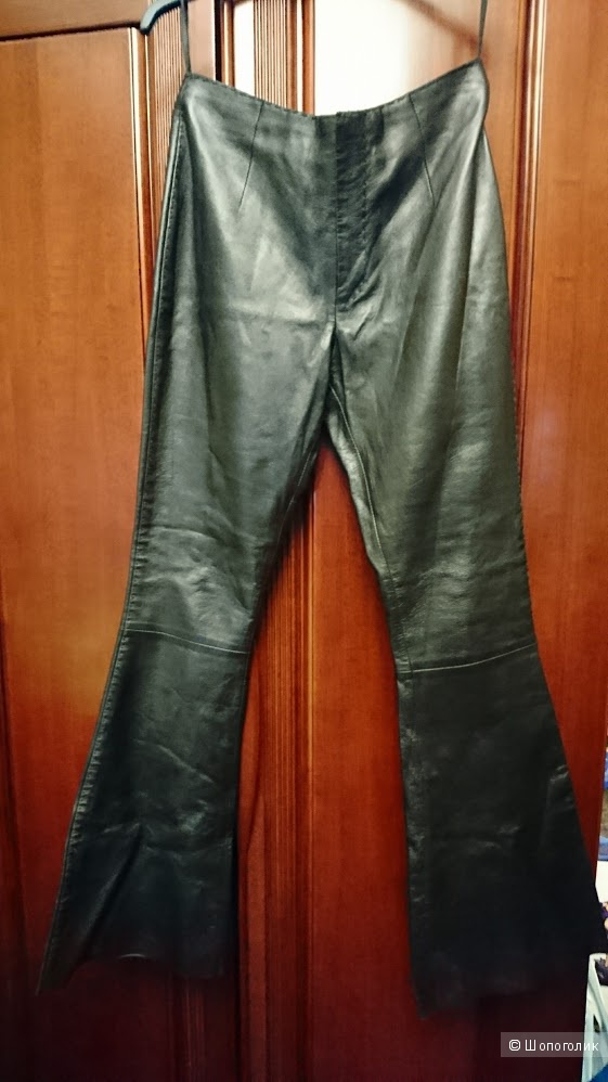 Расклешенные черные кожаные штаны Catherine Malandrino США размер 4