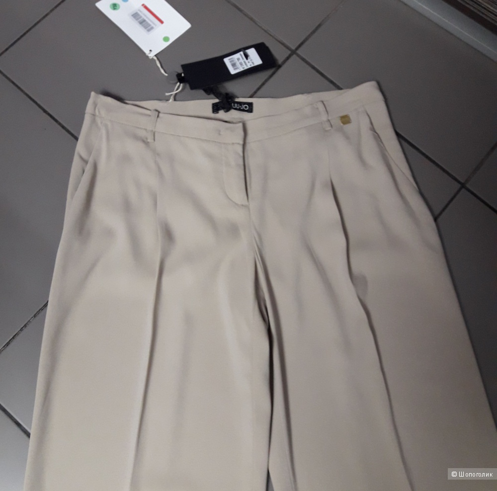 Широкие бежевые брюки LIO JO, 46-48 размер