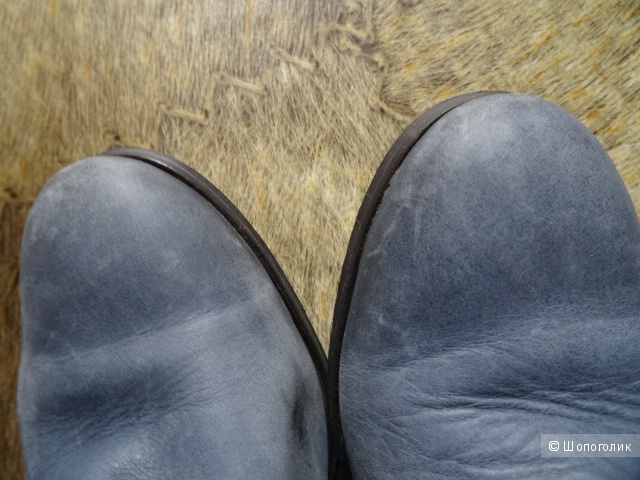 Сапоги-казачки демисезонные Respekt в цвете потёртой джинсы, размер 37, б/у
