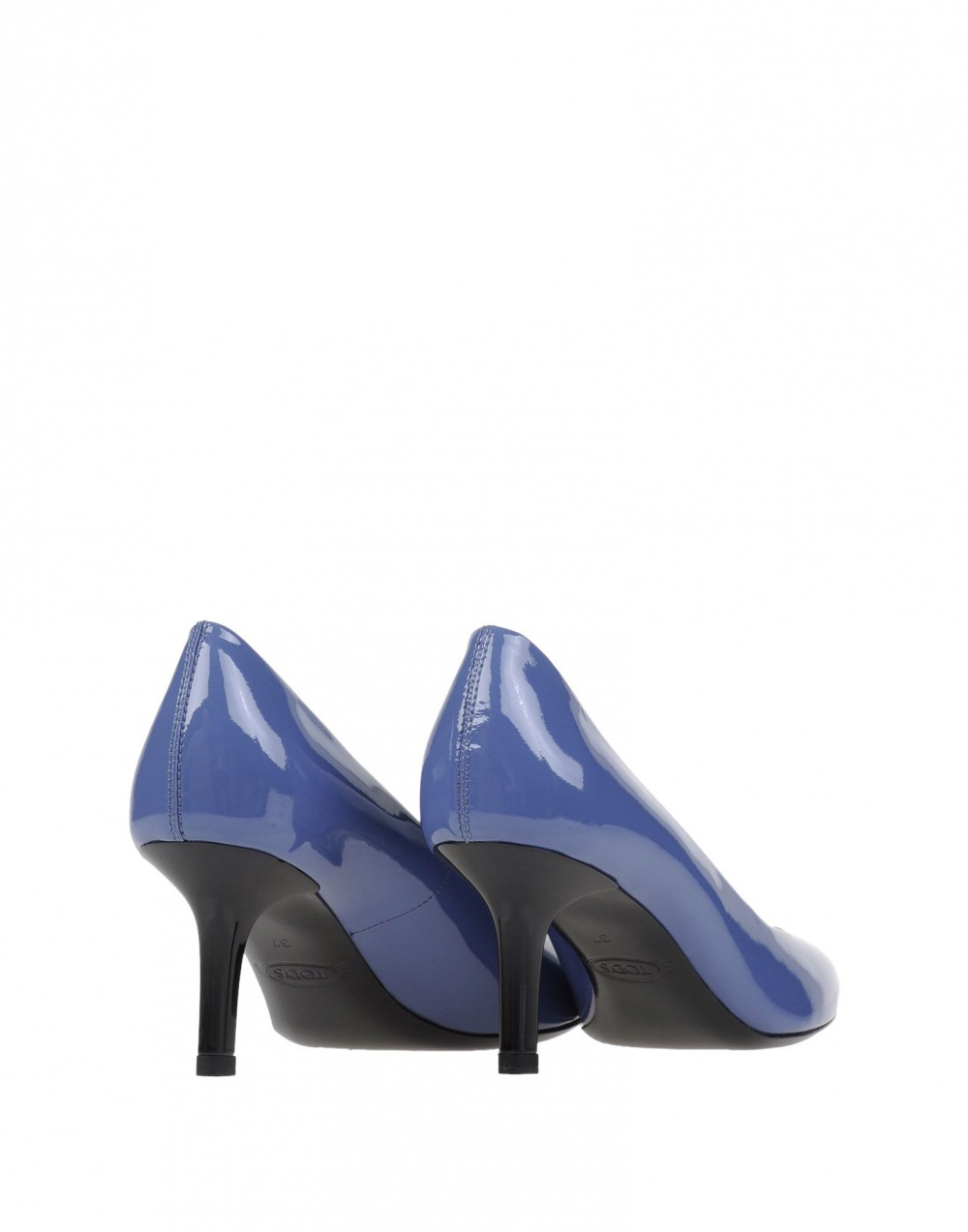 Лакированные туфли TOD'S, 37.5 (Европейский Размер), каблук 6,5 см.  Грифельно-синий