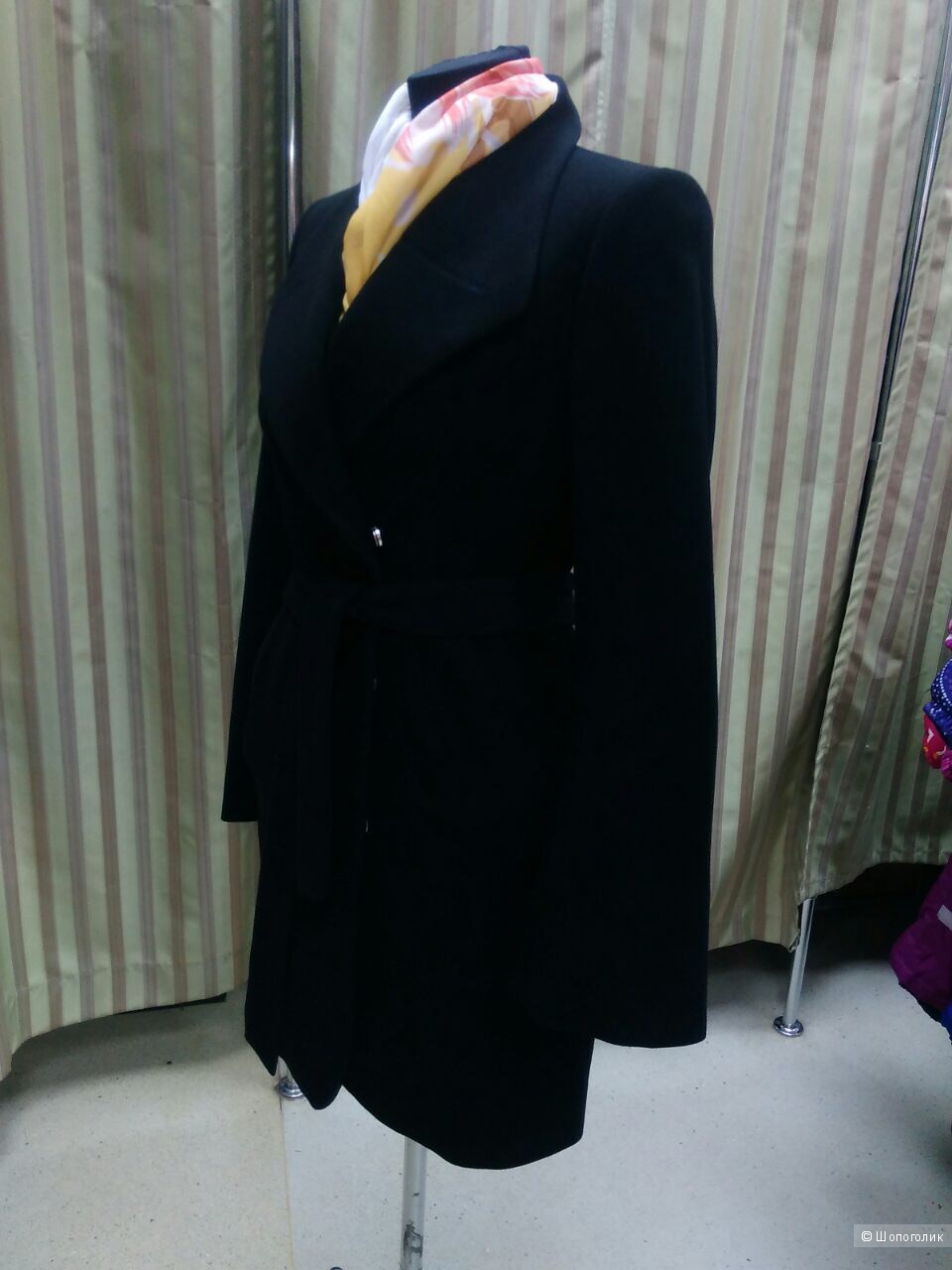 Новое пальто чёрное р.44